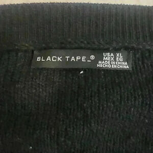 Black Tape Sweater Womens XL Lightweight Black Knit Gothis Y2K New
